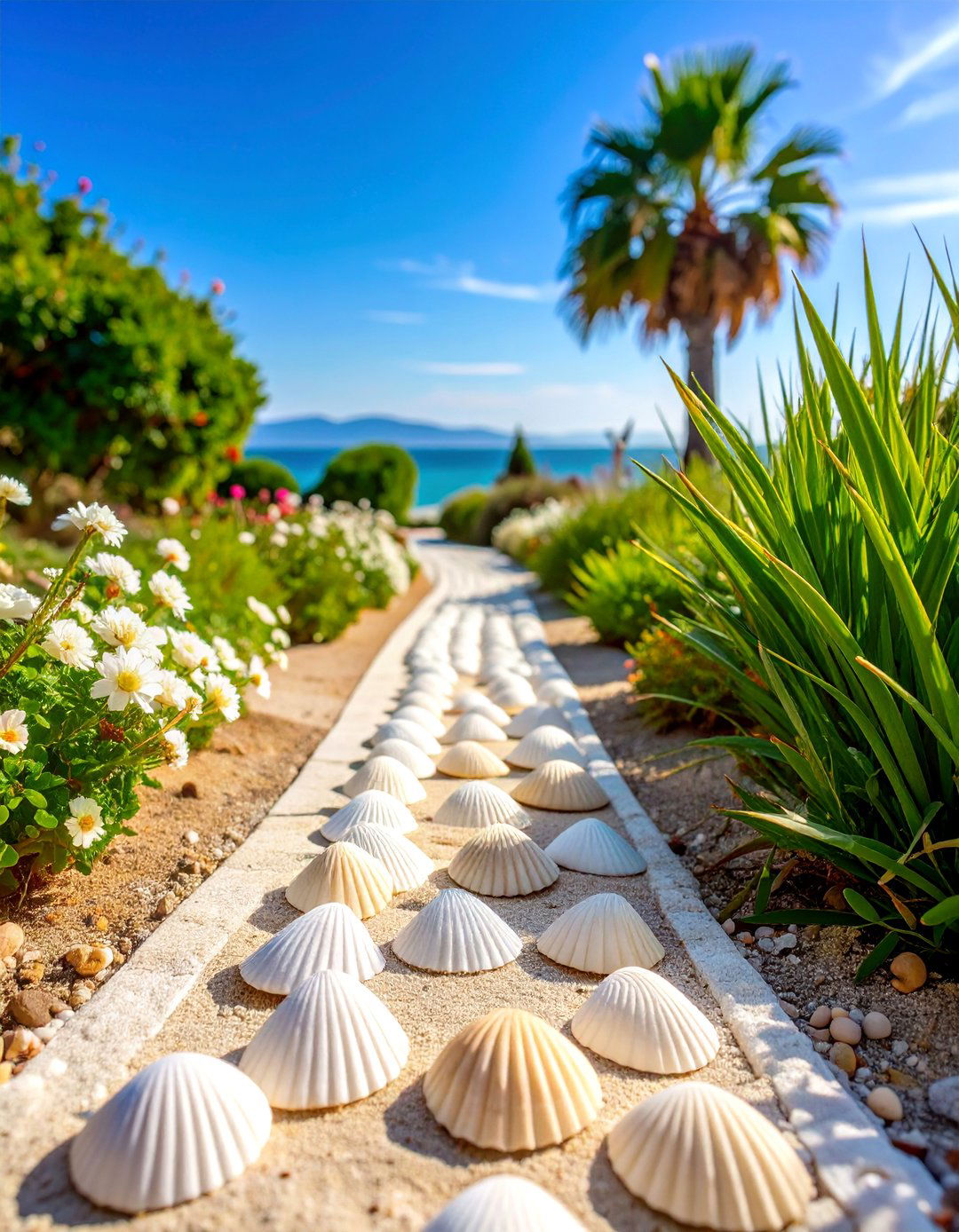 Seashell Collection Garden Borders - 25 Recycled Garden Edging Ideas