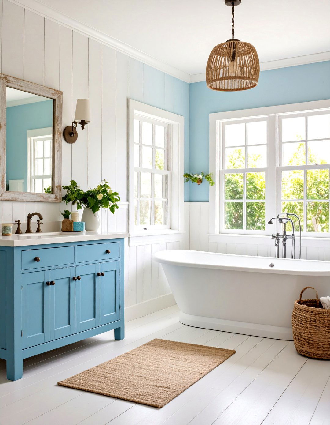 Seaside Cottage Charm - 25 Nautical Bathroom Ideas