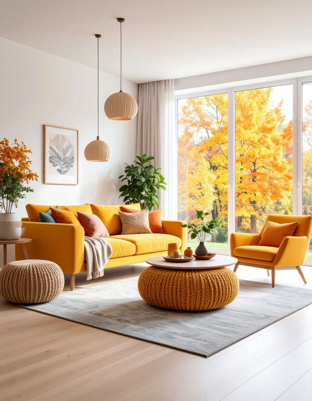 Seasonal Adaptable Symmetrical Framework - 25 Symmetrical Living Room Ideas