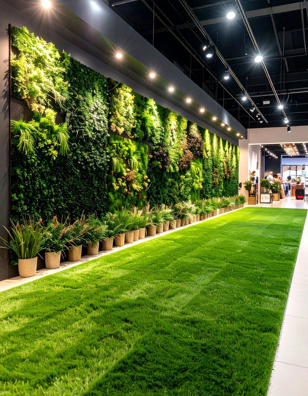 Seasonal Artificial Grass Wall Display - 25 Artificial Grass Wall Design Ideas