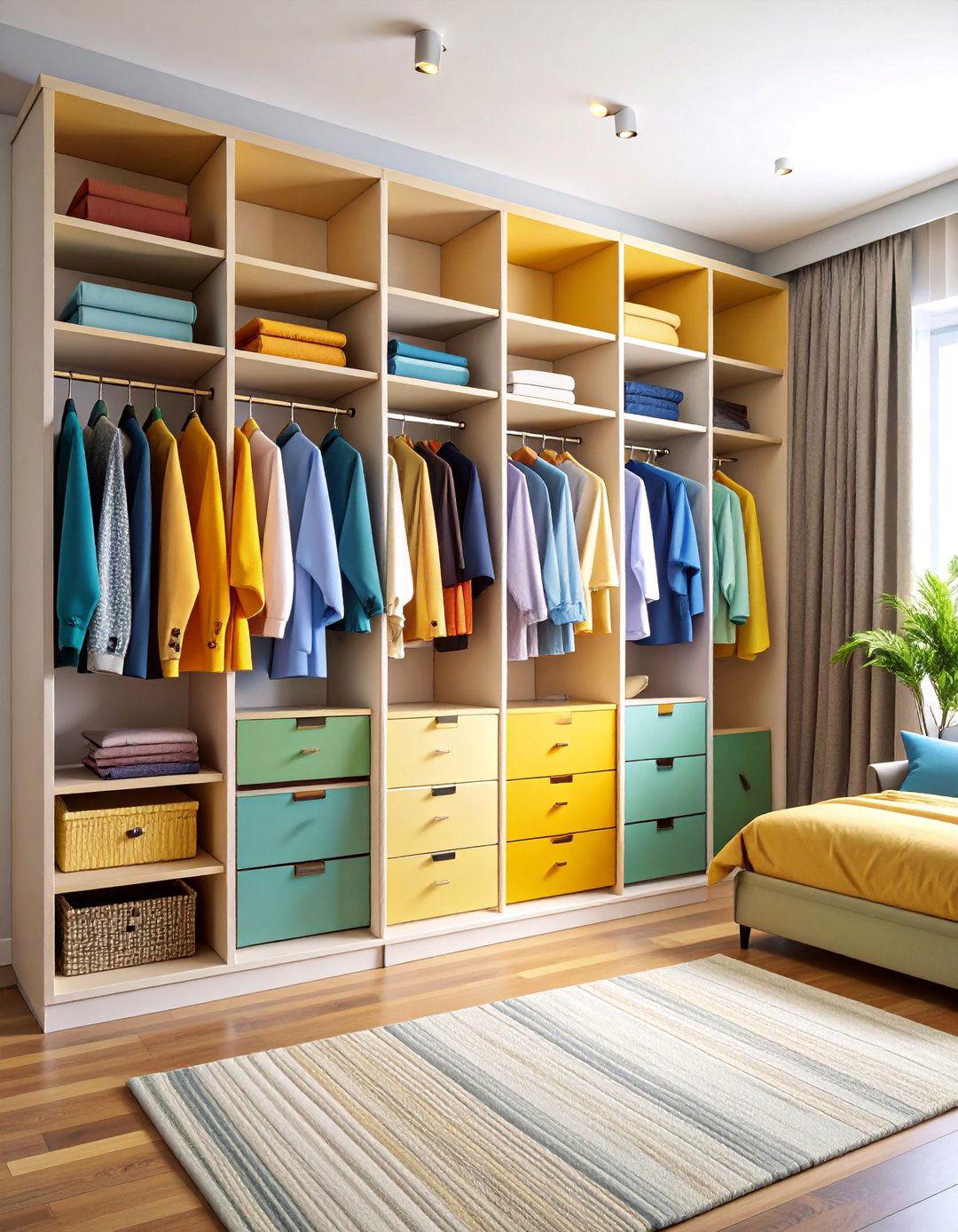Seasonal Changeable Closet System - 25 closet curtain ideas