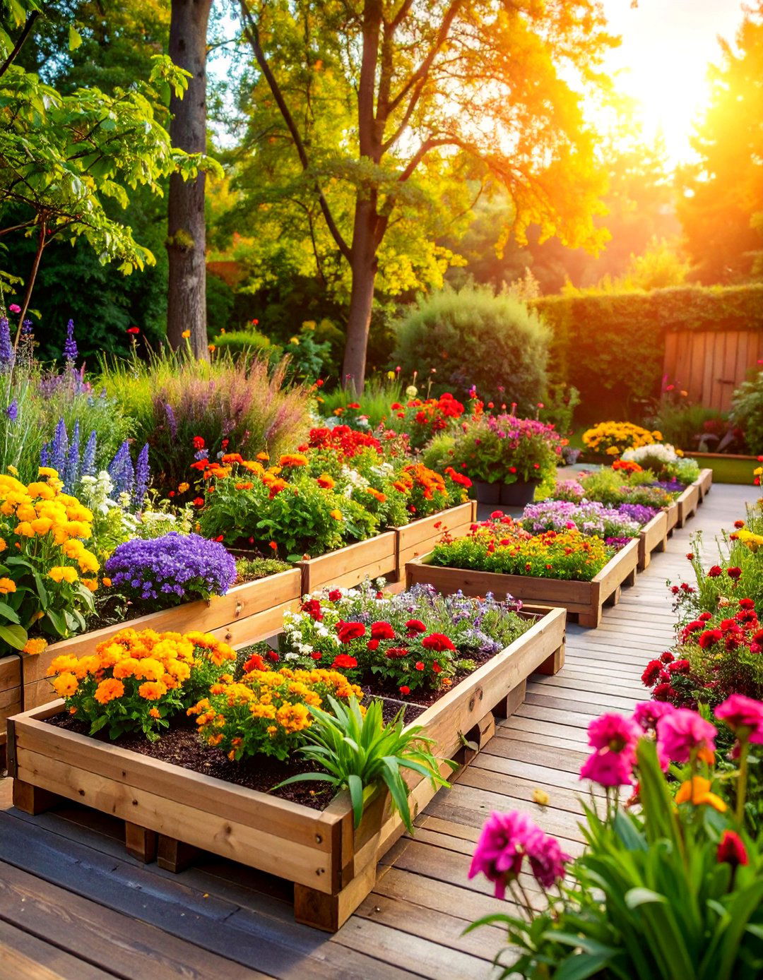 Seasonal Color Rotation Garden - 25 Vertical Pallet Garden Ideas