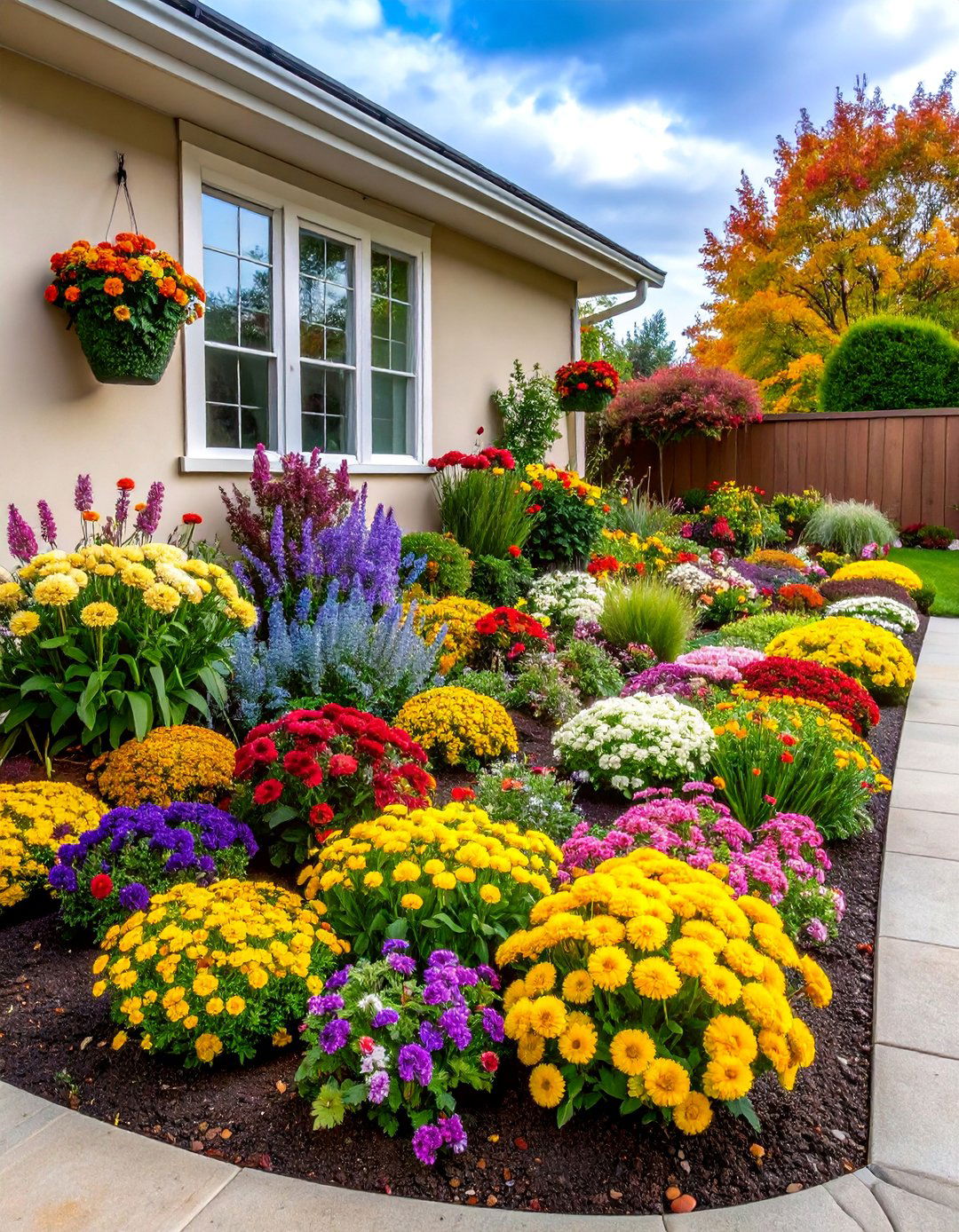 Seasonal Color Wave Garden - 25 Corner Garden Ideas With Pots
