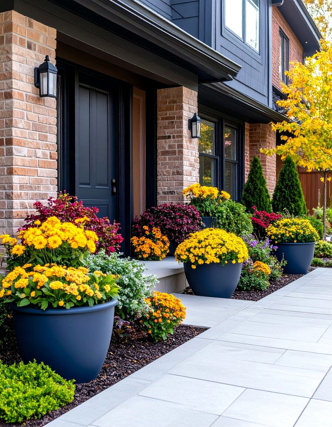 Seasonal Container Garden Display - 25 Curb Appeal Ideas