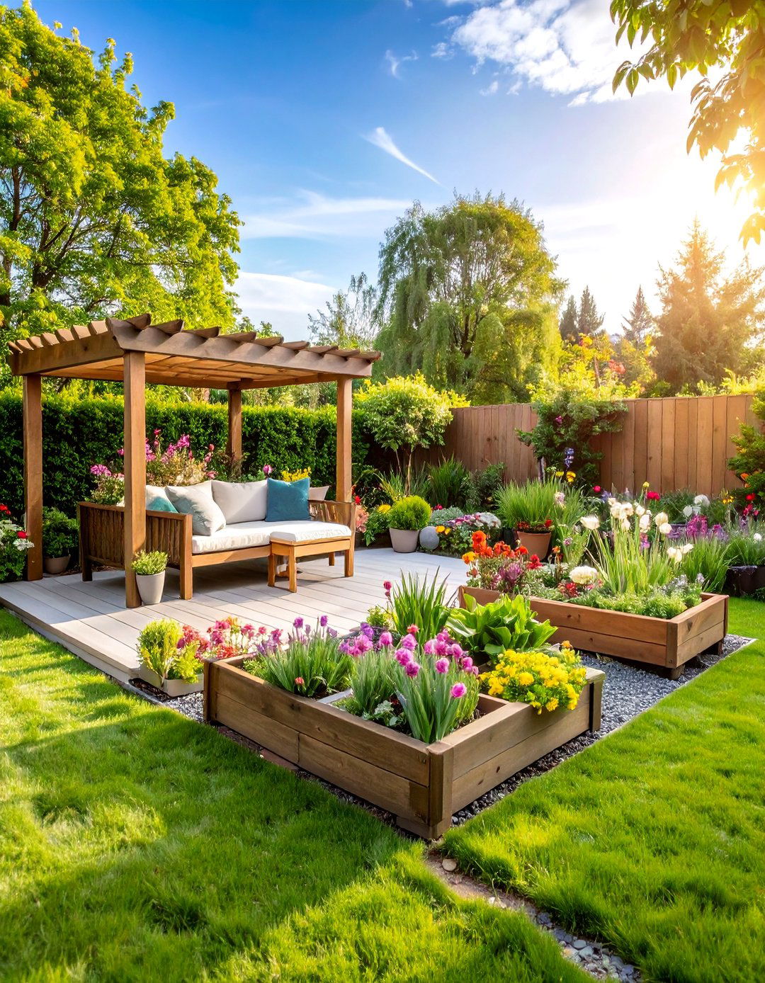 Seasonal Container Garden Display - 25 Backyard Decor Ideas