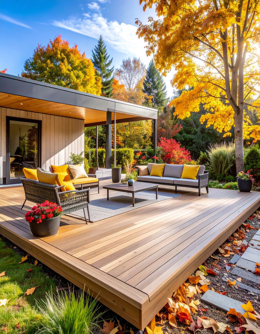 Seasonal Deck with Convertible Weather Protection Systems - 25 2nd Floor Deck Ideas