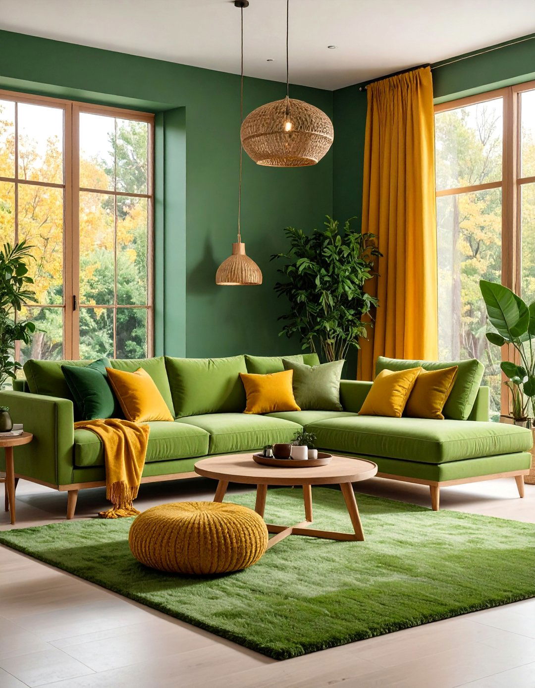 Seasonal Decor with Sage Green Base Elements - 25 Rustic Sage Green Living Room Ideas