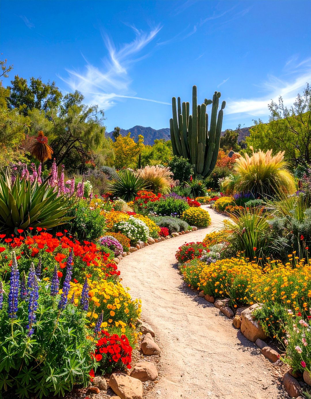 Seasonal Desert Color Garden - 25 Desert Landscape Ideas