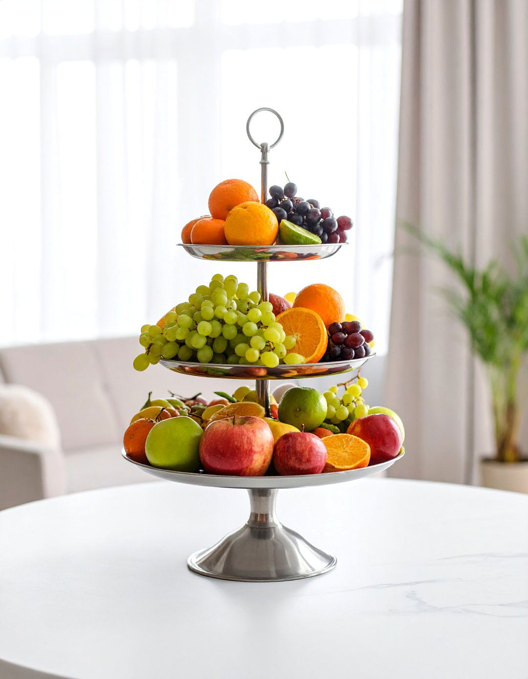Seasonal Fruit Tower Centerpiece - 25 Centerpiece Ideas