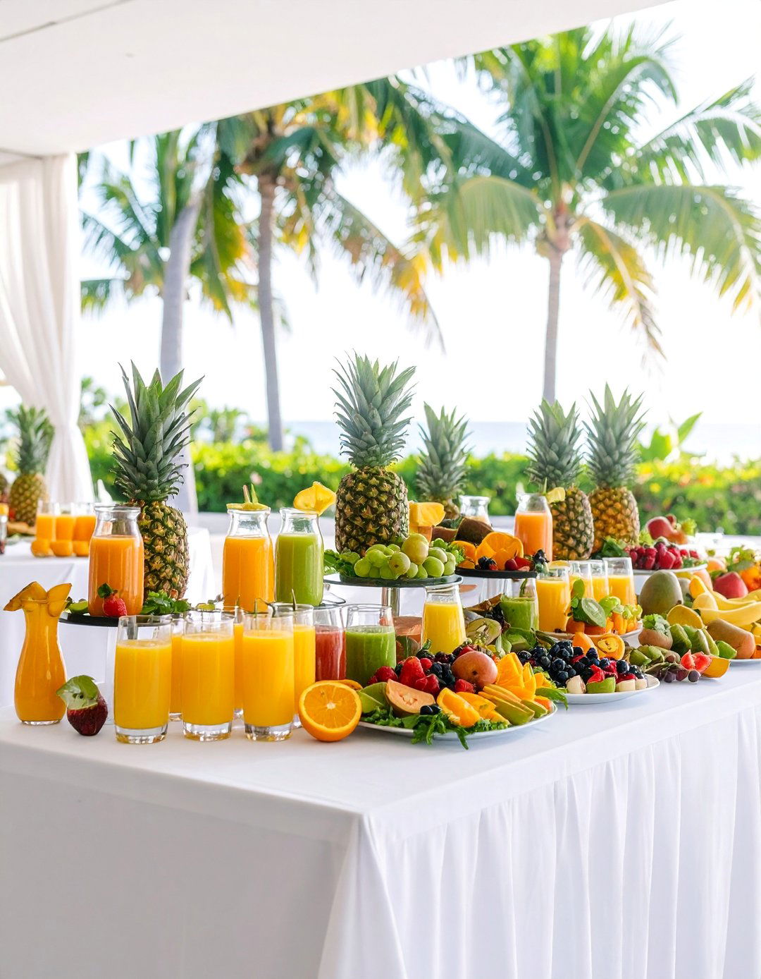 Seasonal Fruit and Smoothie Bar - 25 Wedding Food Ideas