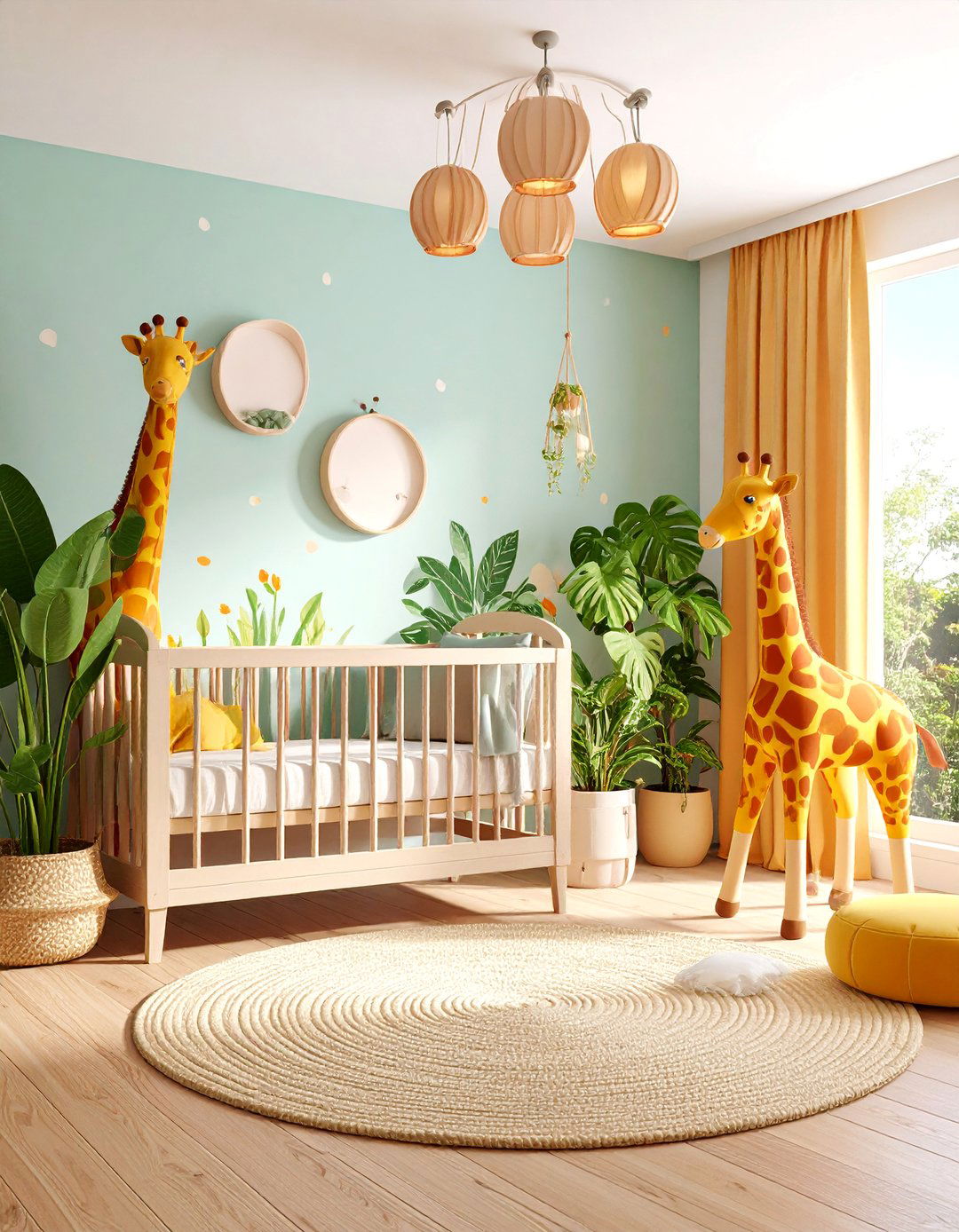 Seasonal Giraffe Nursery with Adaptable Decor Elements - 25 Giraffe Nursery Ideas
