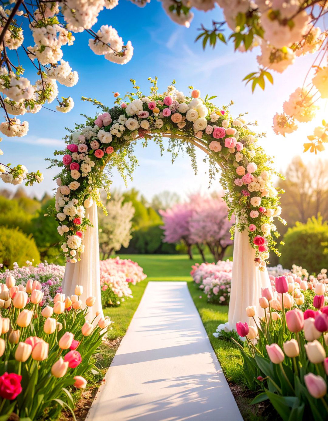 Seasonal Spring Wedding Arch - 25 Wedding Arch Ideas