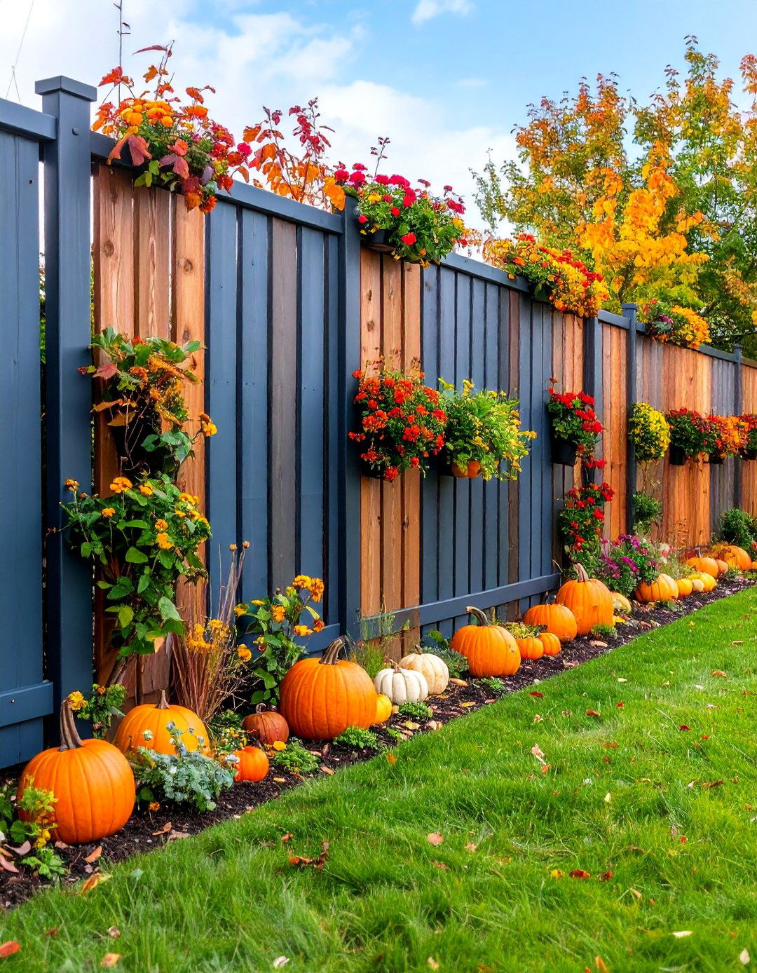 Seasonal Theme Rotation Fence - 25 Fence Art Ideas