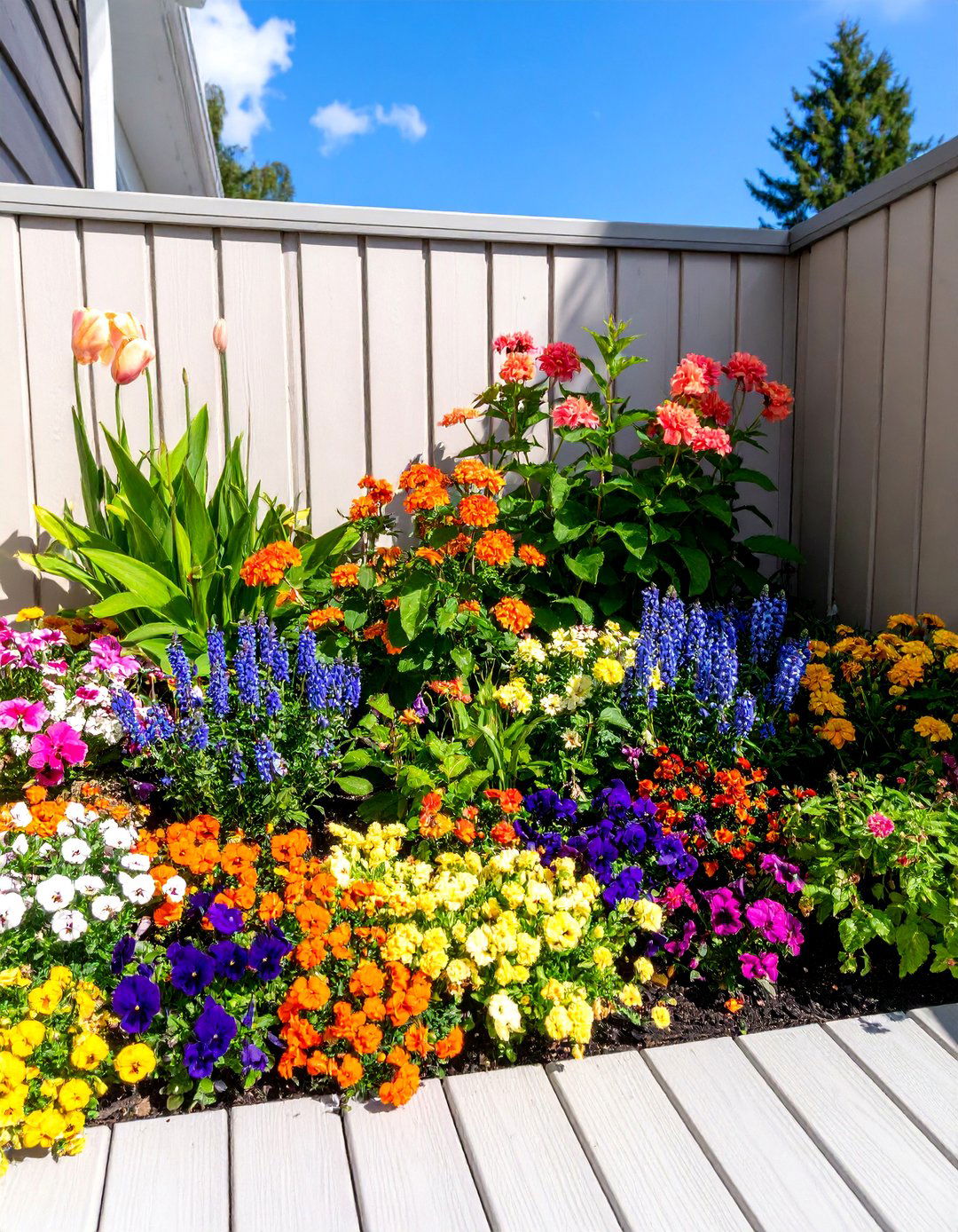 Seasonal Transition Perennial Display - 25 Deck Decorating Ideas With Plants