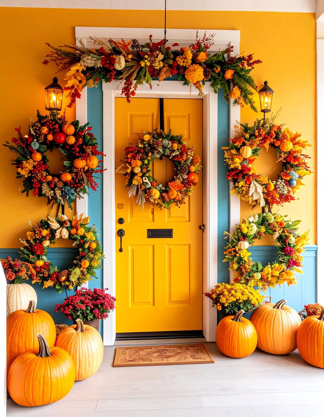 Seasonal Wreath Collection Throughout Interior Doors - 25 Housewarming Decoration Ideas