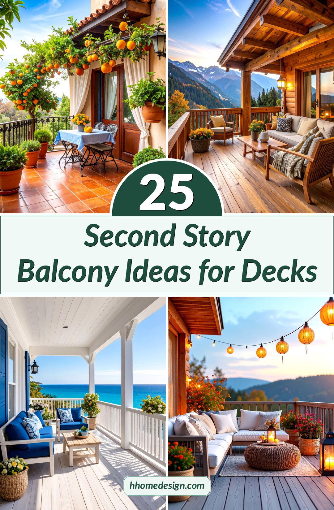 25 Second Story Balcony Ideas for Decks