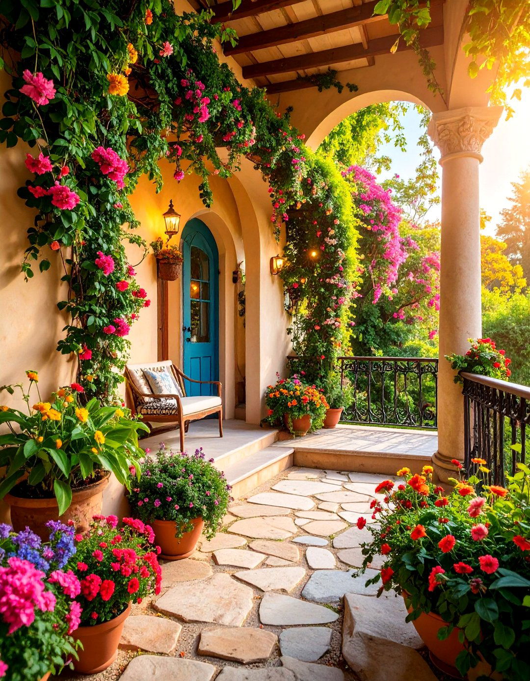 Secret Garden Sanctuary - 25 Second Story Balcony Ideas