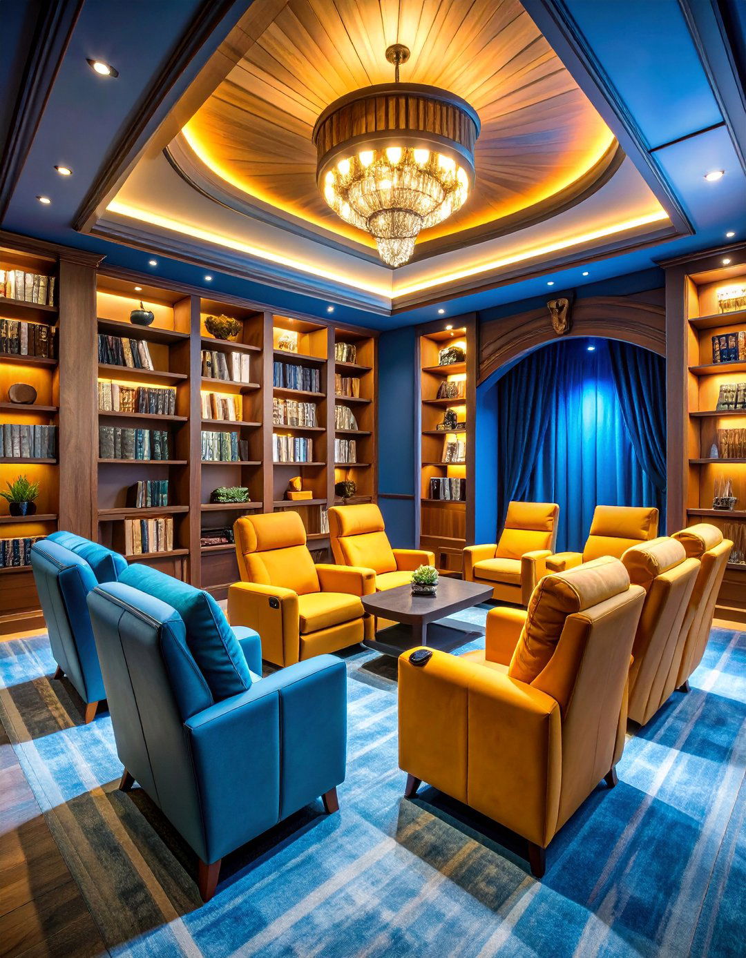 Secret Hidden Theater Behind Bookshelf Door - 25 Home Theater Ideas
