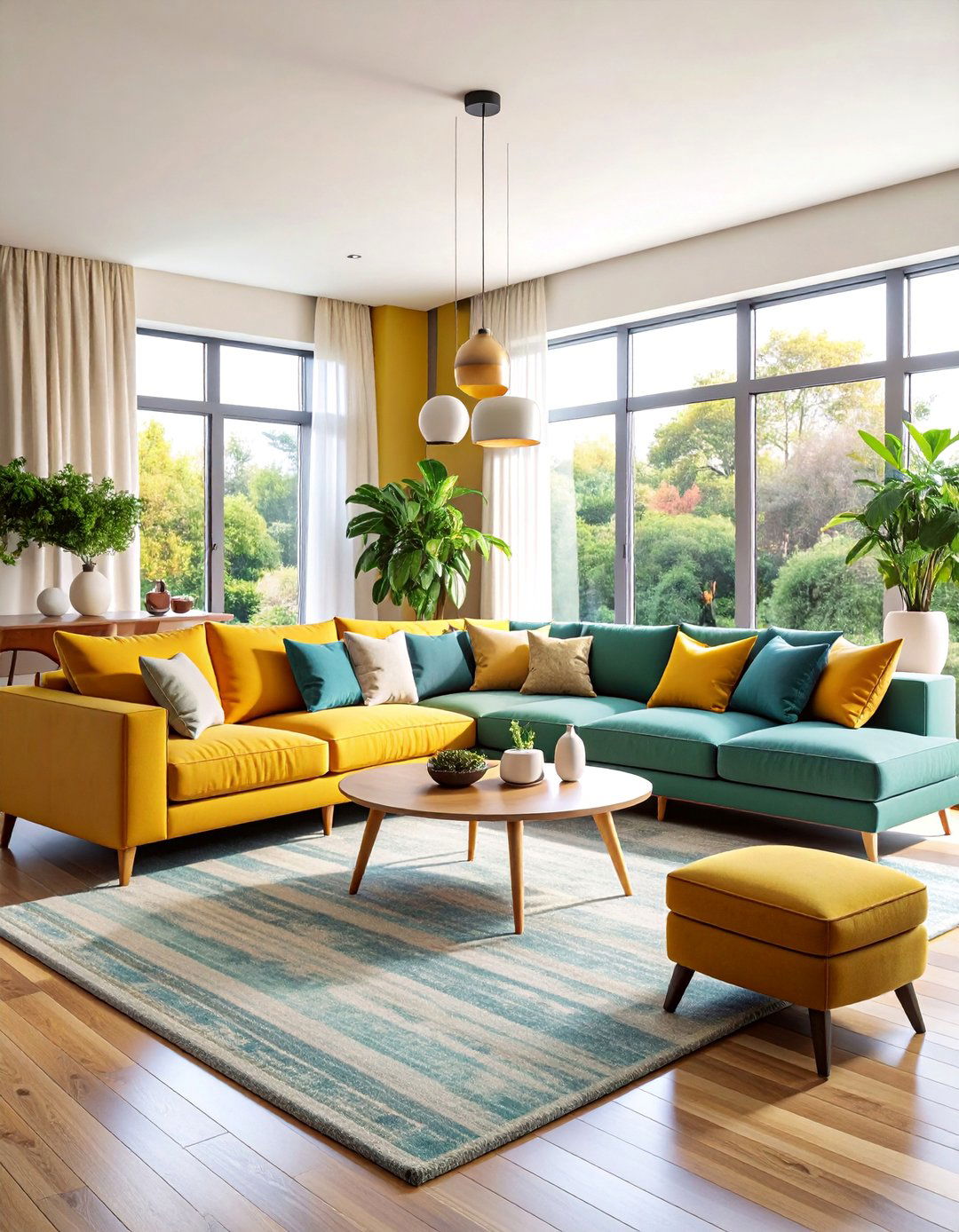 Sectional Conversation Living Room with Intimate Seating Arrangements - 25 Cozy Living Room Ideas