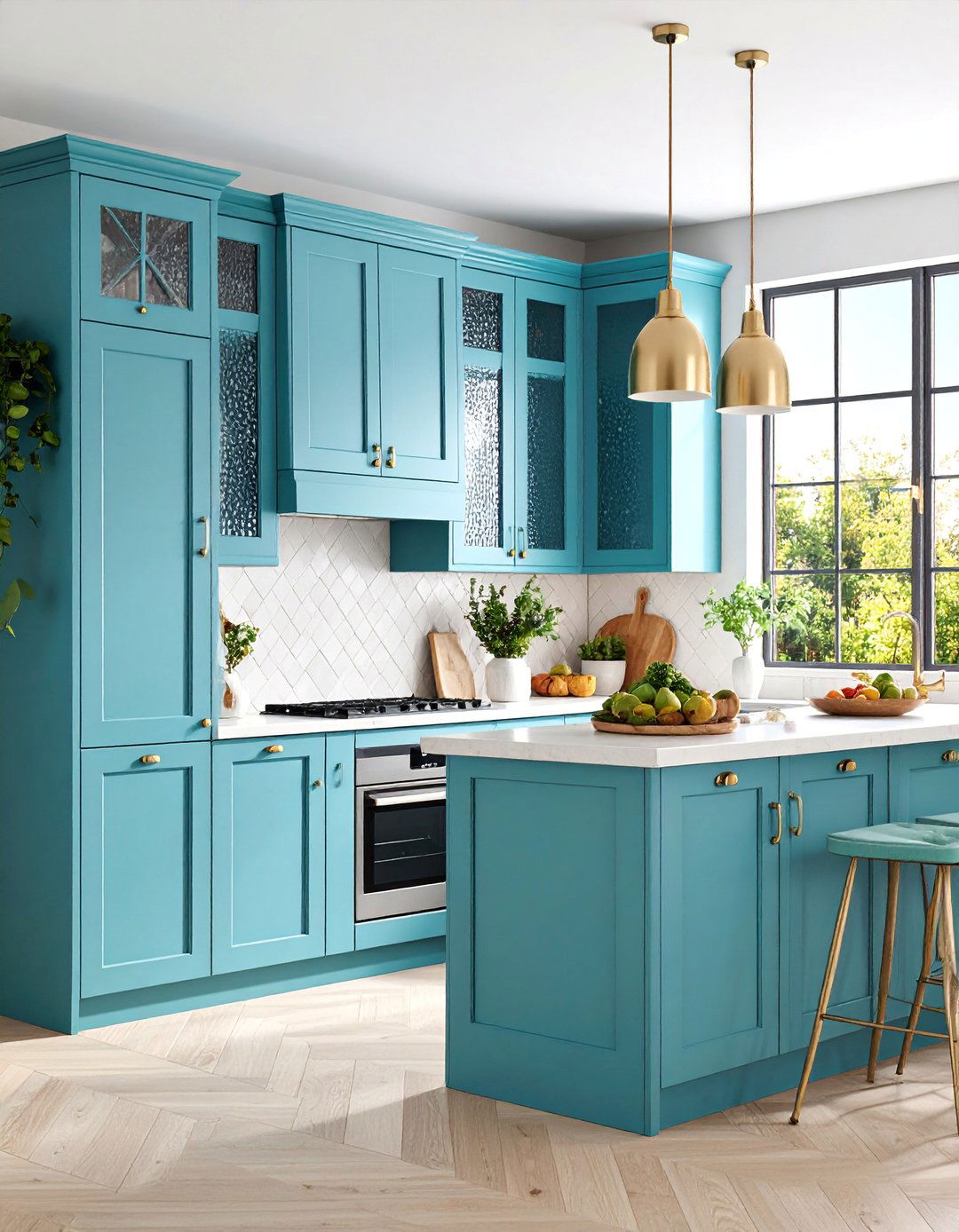 Seeded Glass Vintage Modern Hybrid - 25 Modern Style Glass Kitchen Cabinets