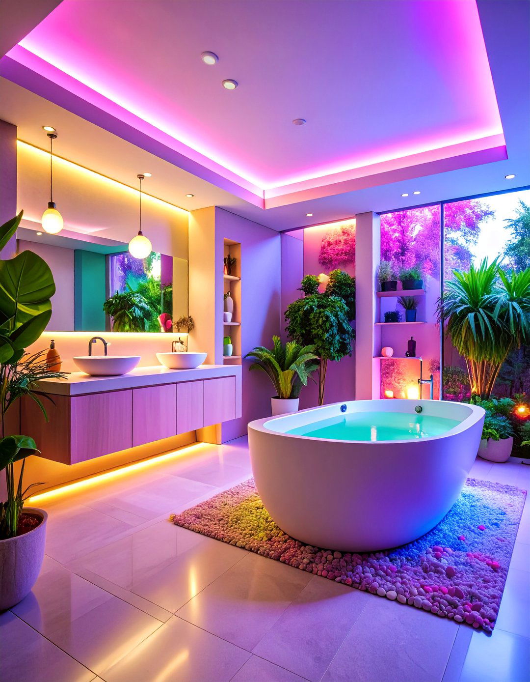 Sensory Friendly Bathroom with Calming Elements - 25 Handicap Bathroom Ideas
