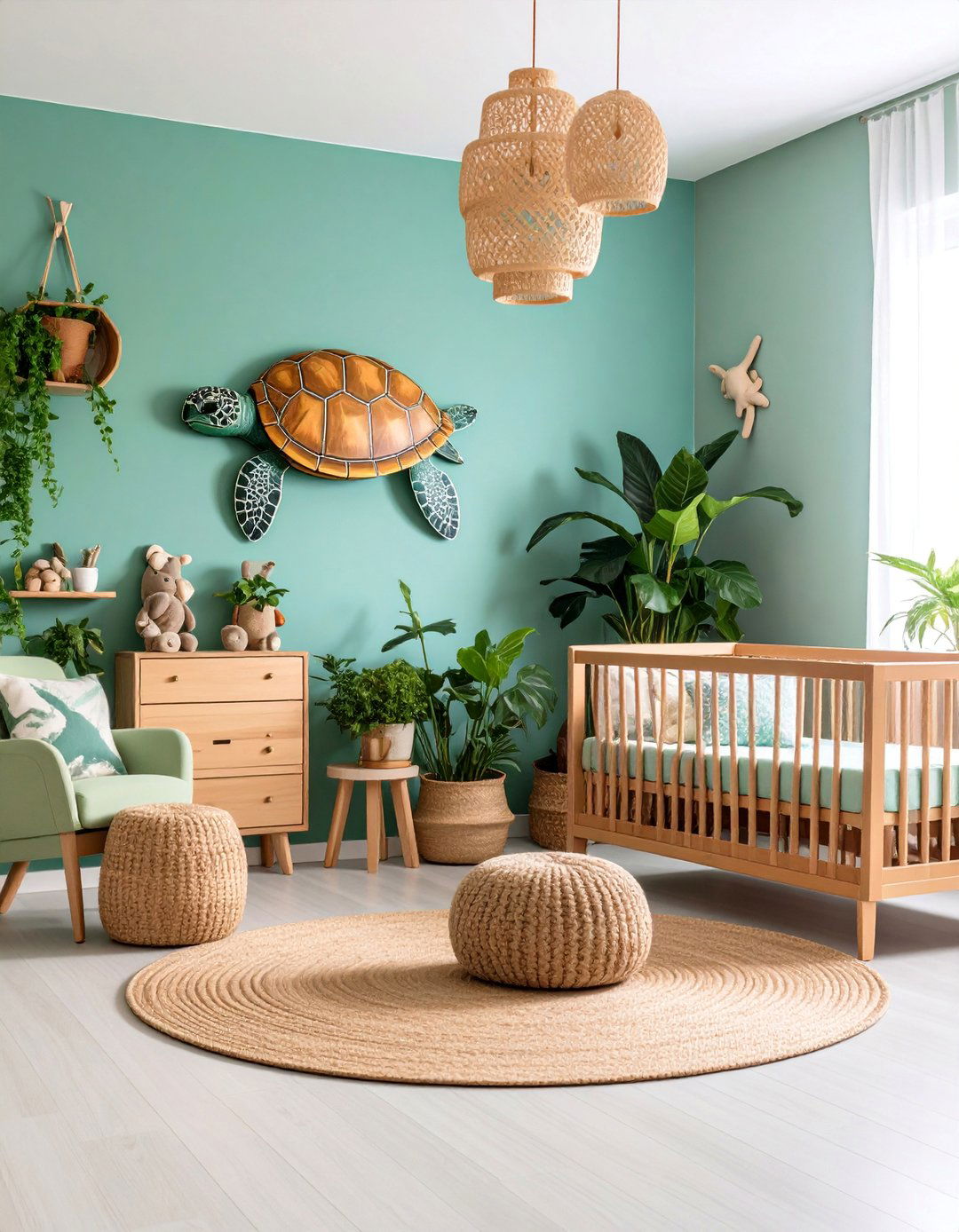 Serene Sea Turtle Haven - 25 Ocean-themed Nursery Ideas