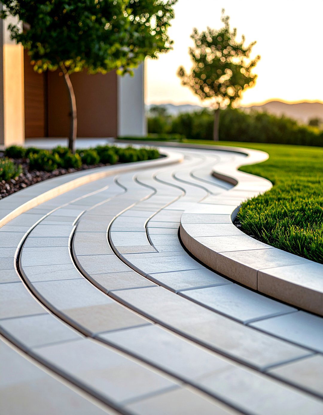 Serpentine Curved Brick Edging - 25 Brick Edging Ideas