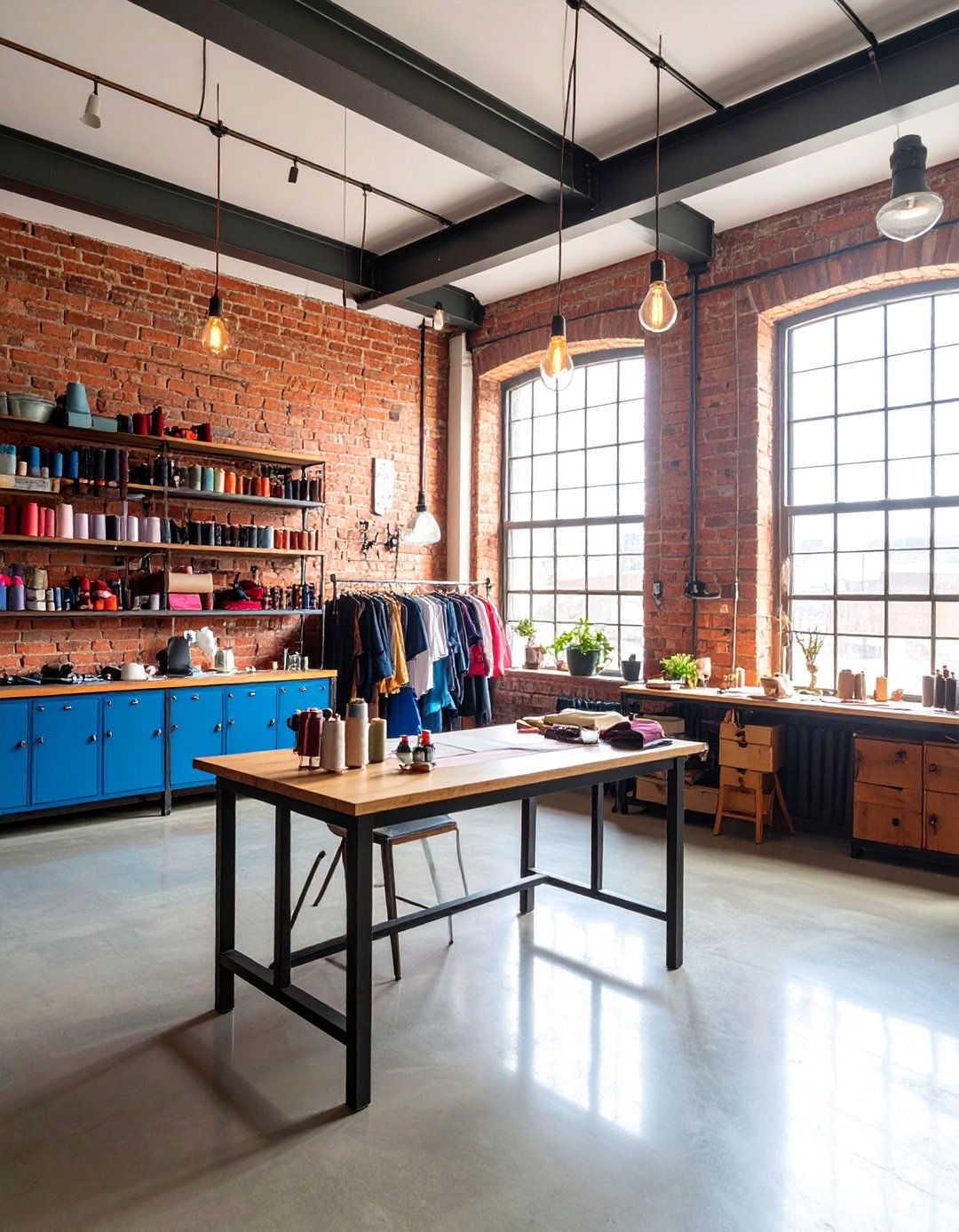 Sewing Room Industrial Loft Workshop - 25 Sewing Room Ideas