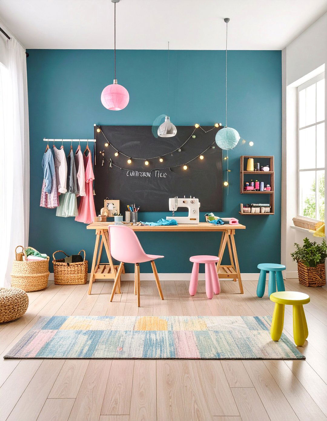 Sewing Room Kids Learning Station - 25 Sewing Room Ideas