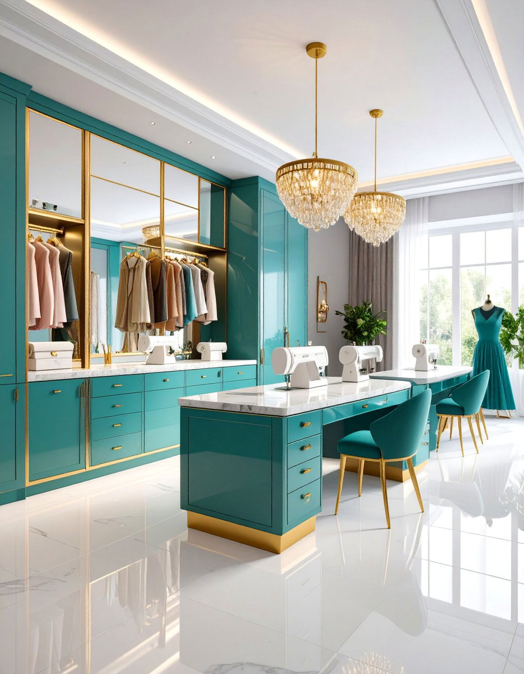 Sewing Room Luxury Walk In Atelier - 25 Sewing Room Ideas