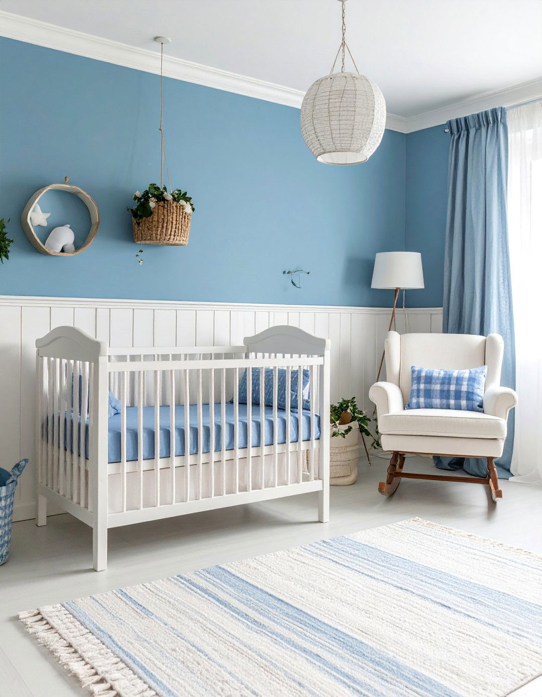 Shabby Chic Blue and White Nursery - 25 Blue and White Decor Ideas
