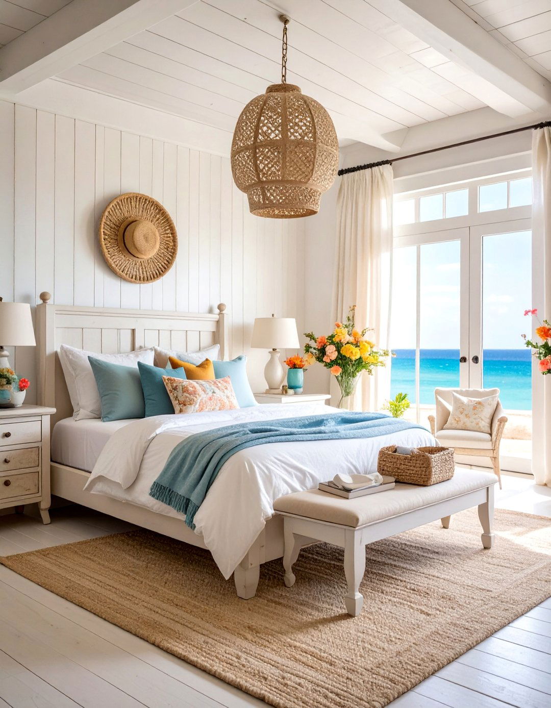 Shabby Chic Coastal Bedroom - 25 Beach Themed Bedroom Ideas