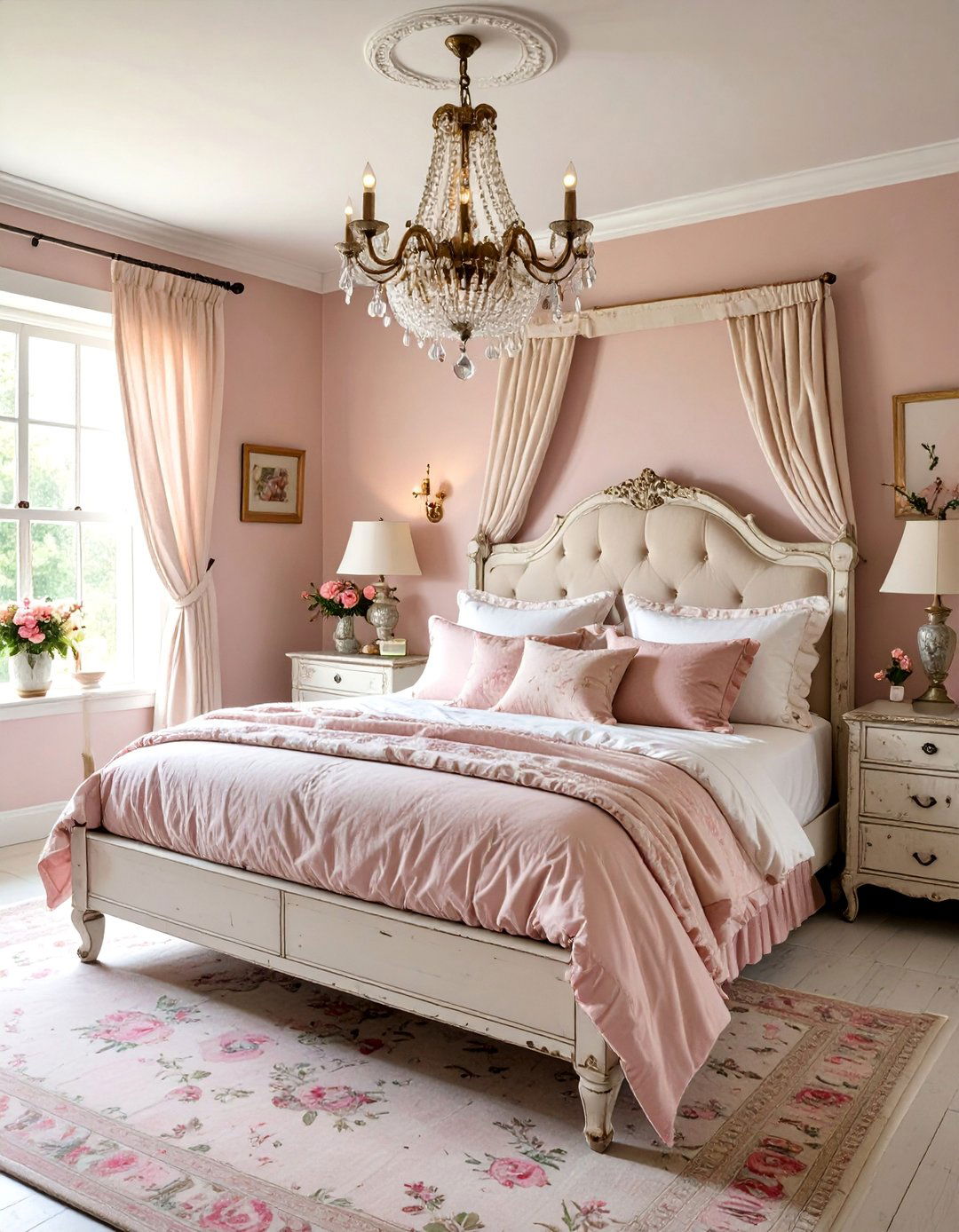 Shabby Chic Cottage Bedroom with Distressed Finishes - 25 Cottage Bedroom Ideas