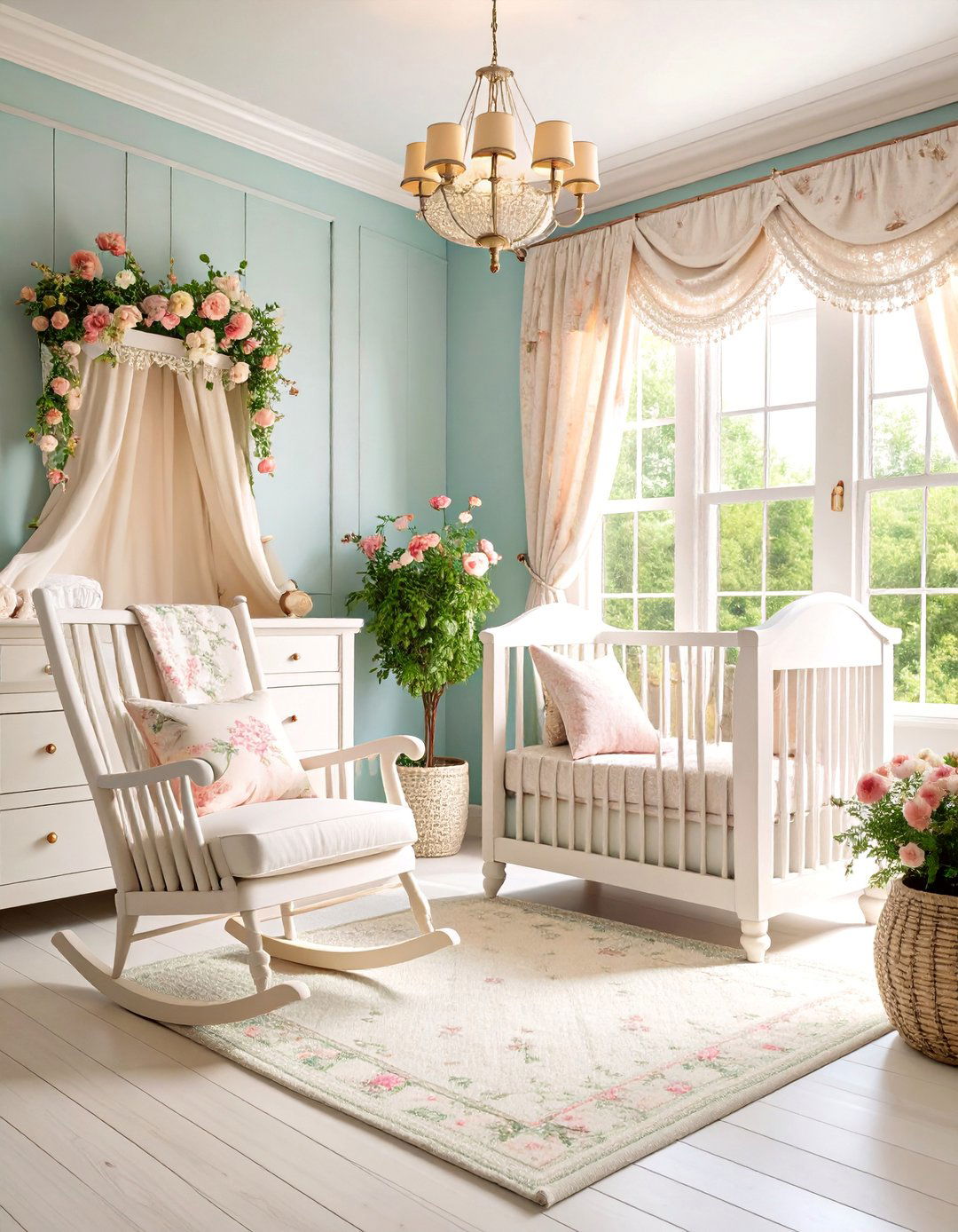 Shabby Chic Cottage Nursery with Distressed Finishes - 25 Vintage Nursery Ideas