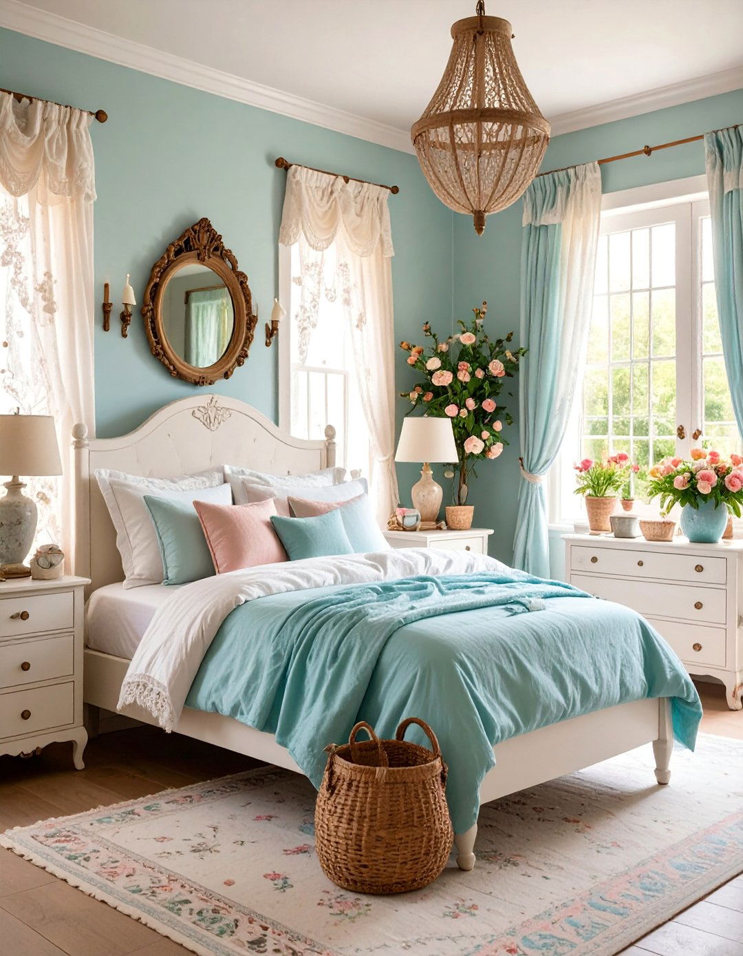 Shabby Chic French Bedroom - 25 Parisian Themed Bedroom Ideas