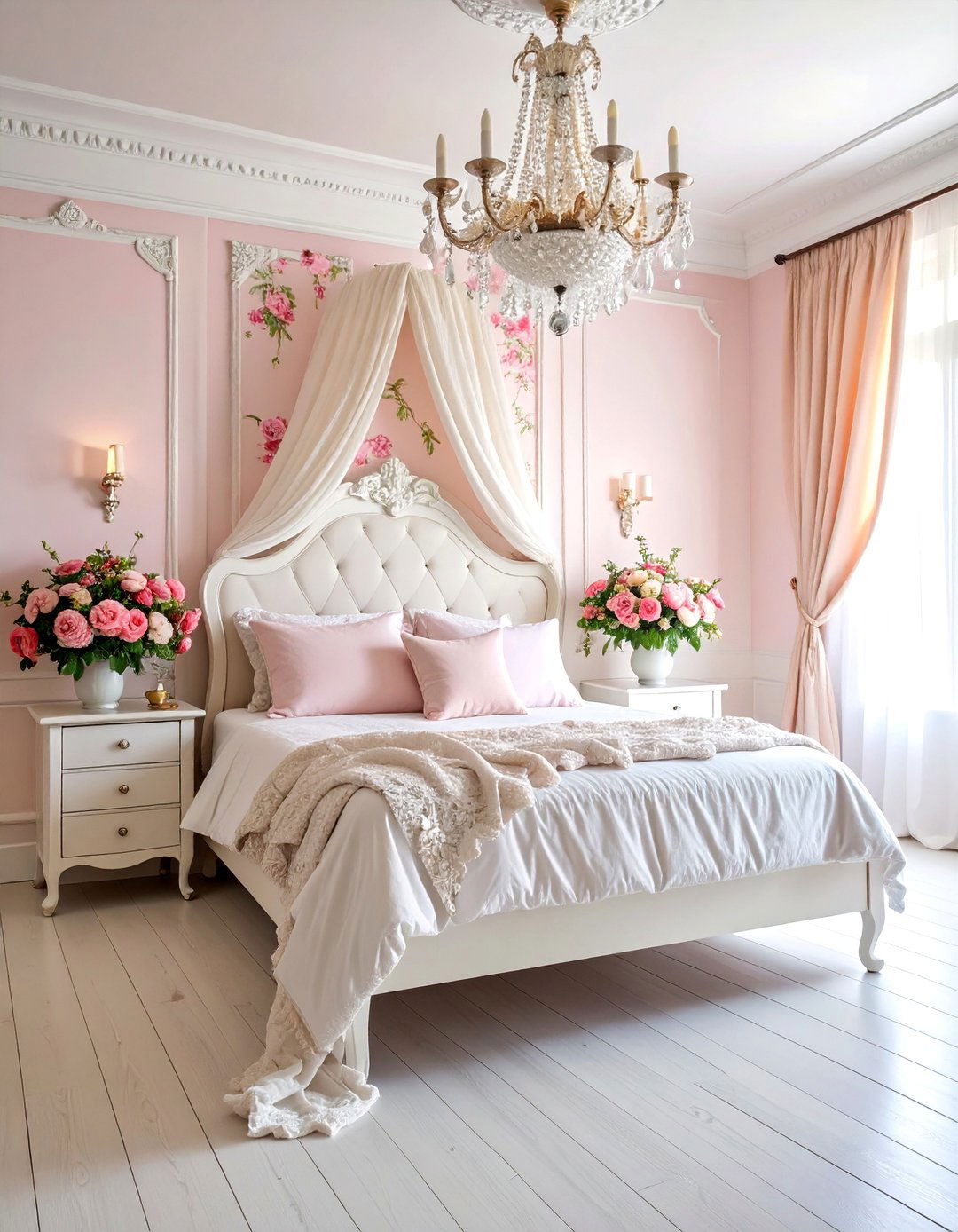 Shabby Chic Pink and White Bedroom Retreat - 25 Pink and White Bedroom Ideas