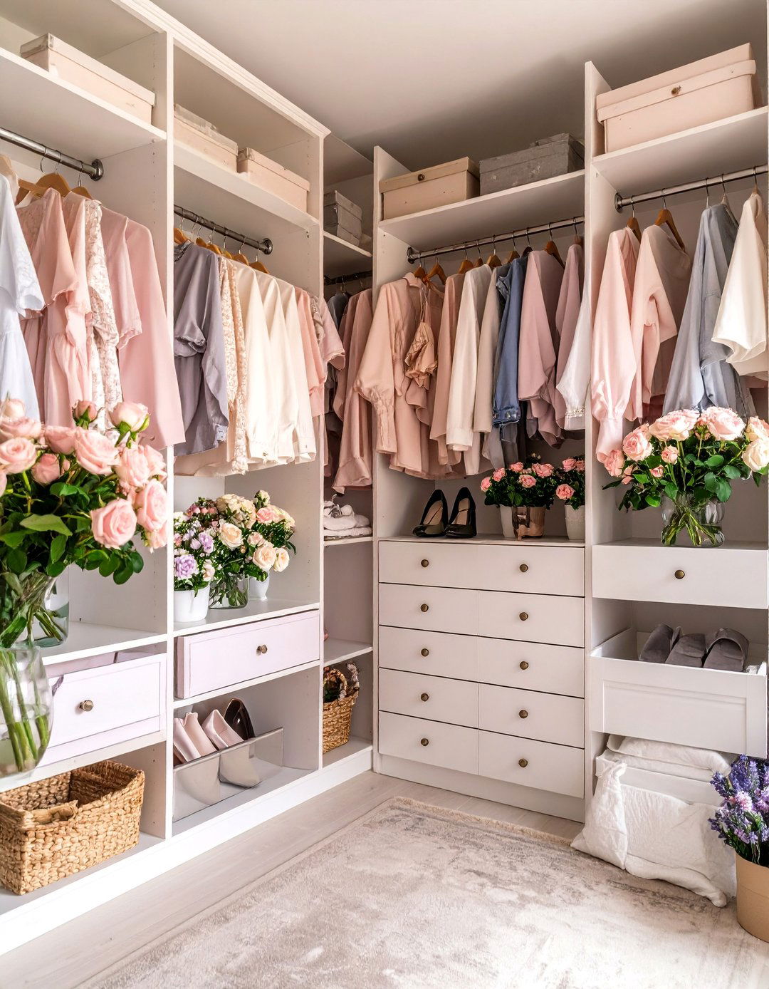 Shabby Chic Rose Garden - 25 Closet Wallpaper Ideas