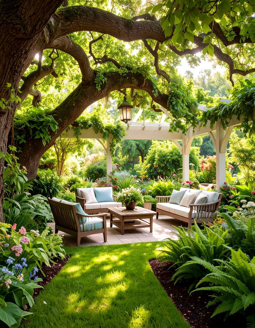 Shade Garden Canopy Paradise - 25 Tree Landscaping Ideas