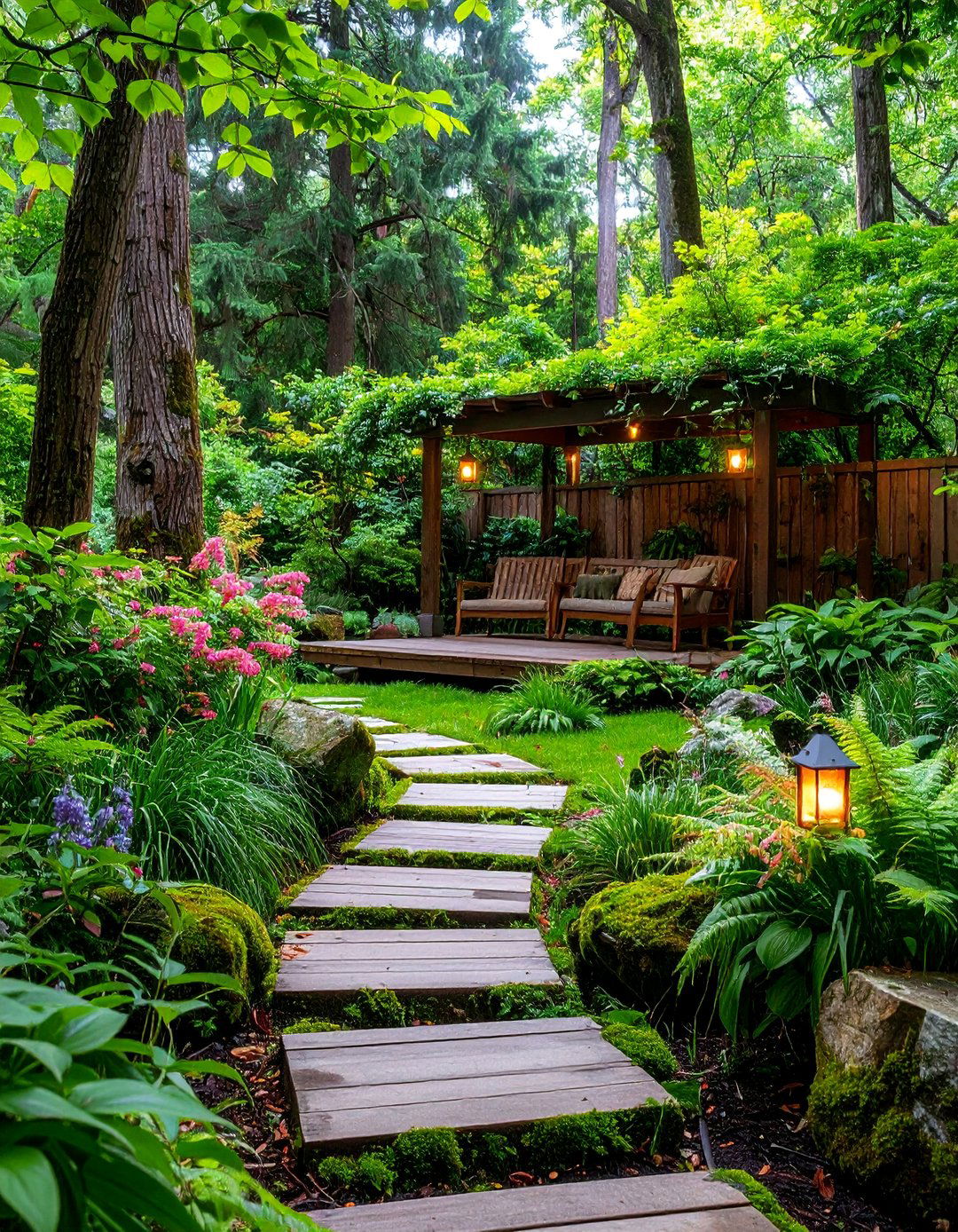 Shade Garden Sanctuary - 25 Small Walled Garden Ideas