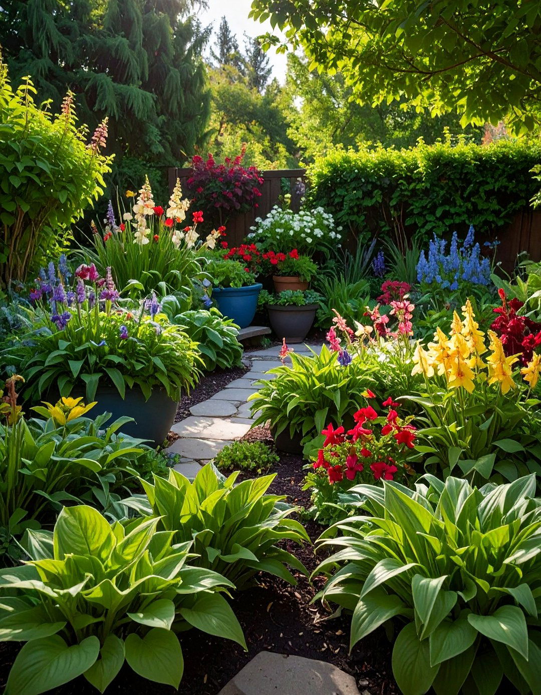 Shade Garden Sanctuary - 25 Container Garden Ideas