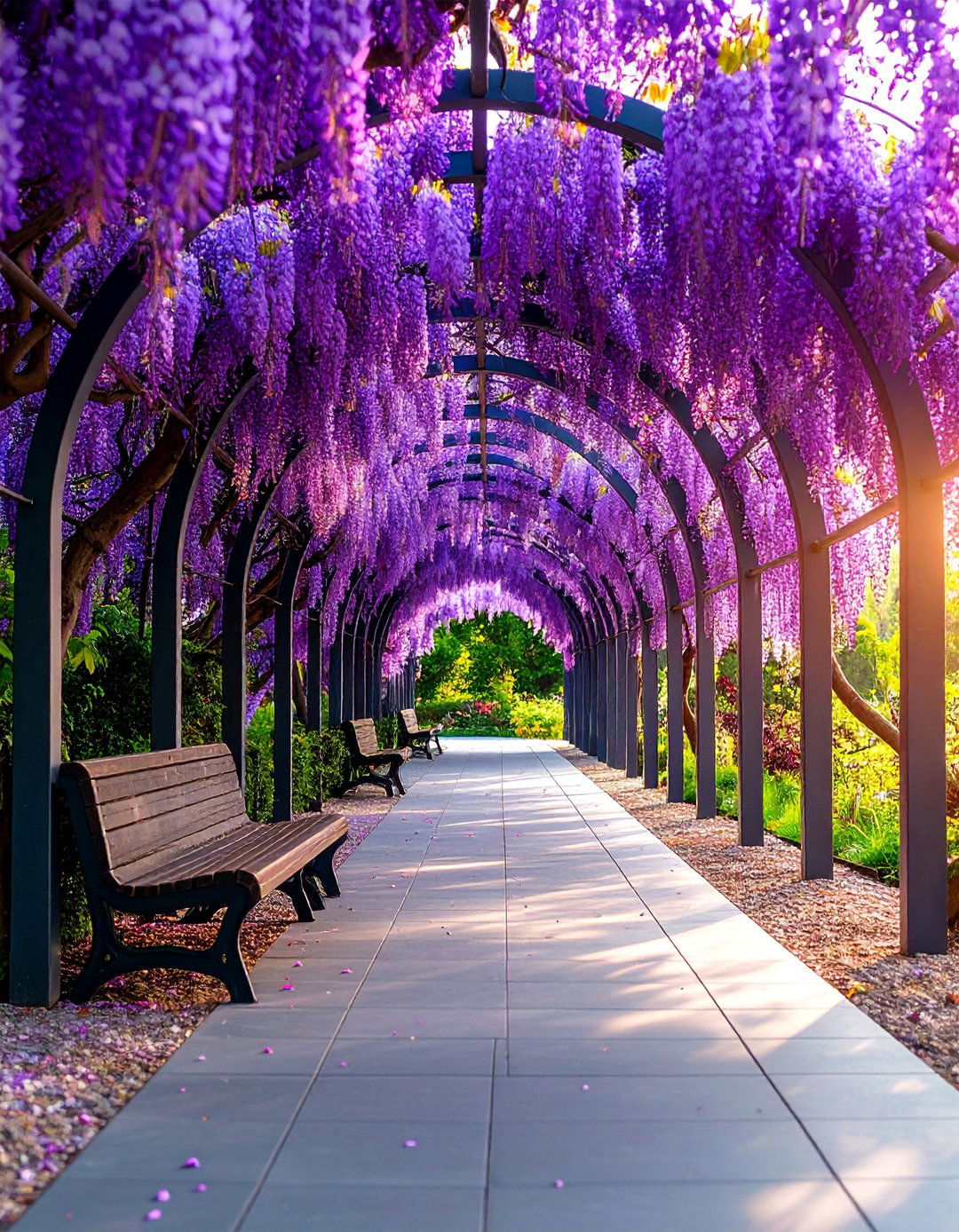 Shade Tunnel Walkway with Vertical Garden Integration - 25 Shade Ideas