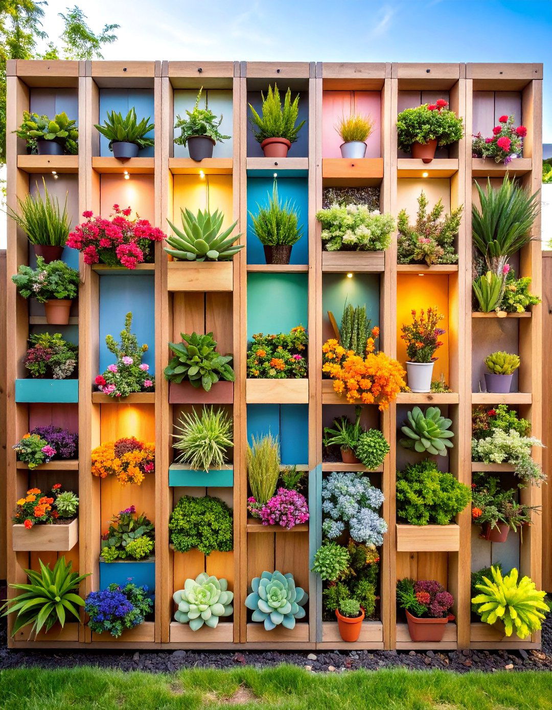 Shadowbox Garden Fence Installation - 25 Fence Art Ideas