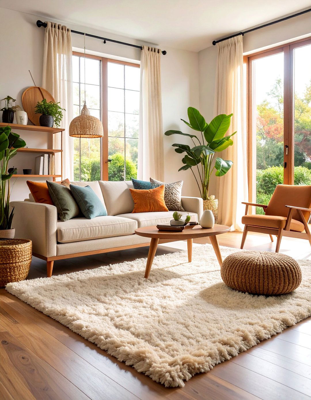 Shag Carpet Cozy Retreat Theme - 25 Living Room Carpet Ideas