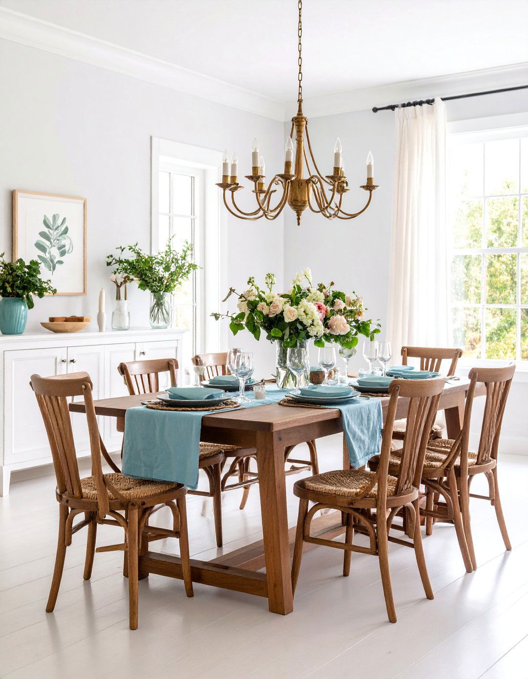 Shaker Inspired Colonial Dining Room with Simple Elegance - 25 Colonial Dining Room Ideas
