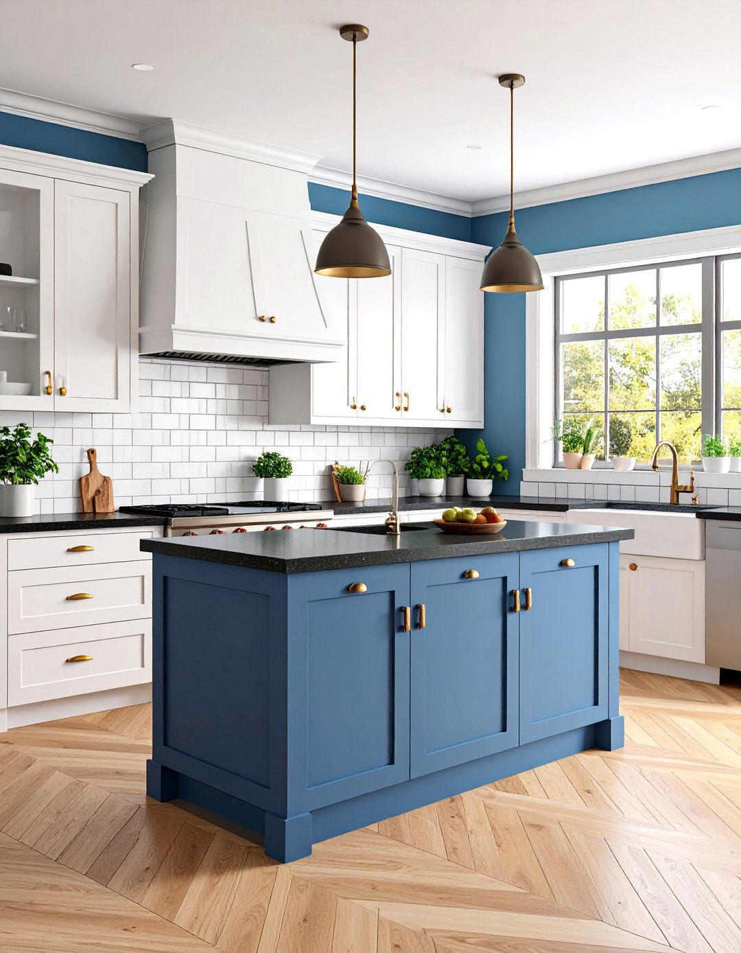 Shaker Style Kitchen with White Cabinets and Honed Black Granite - 25 Kitchen With White Cabinets and Black Countertops Ideas