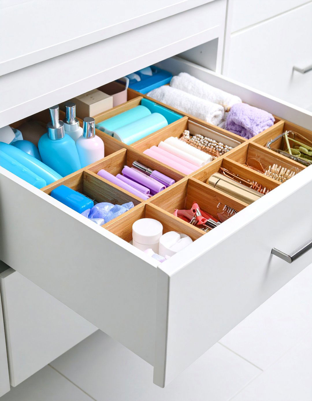 Shallow Drawer Maximization Techniques - 25 Bathroom Drawer Organization Ideas
