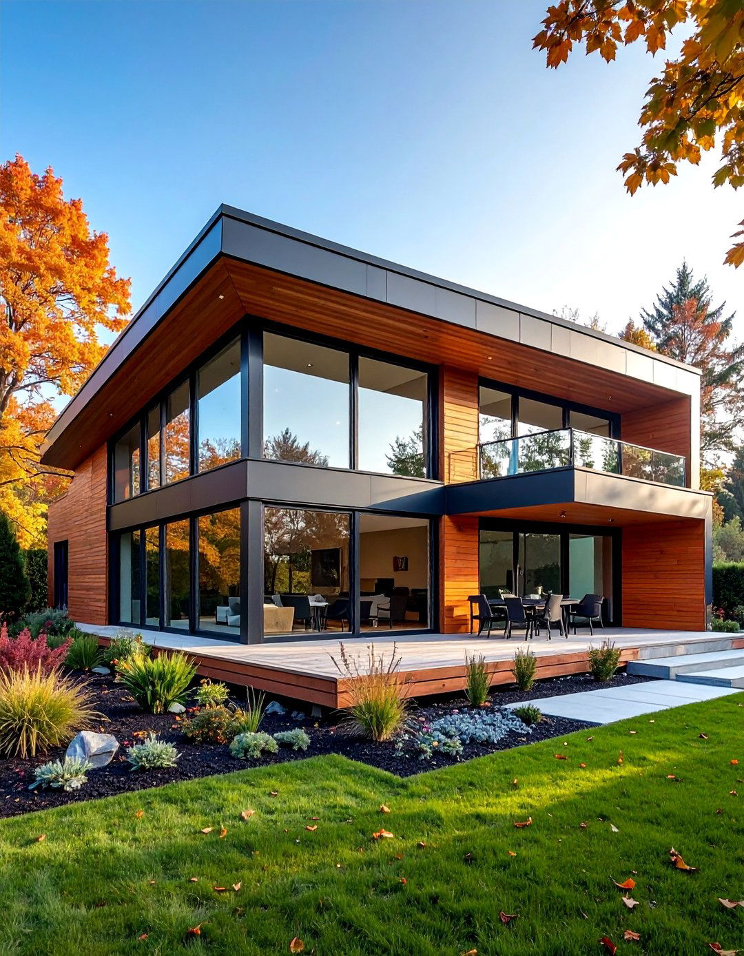 Shed Style Clay with Angled Rooflines - 25 Home Designs Using Natural Clay Siding Colors