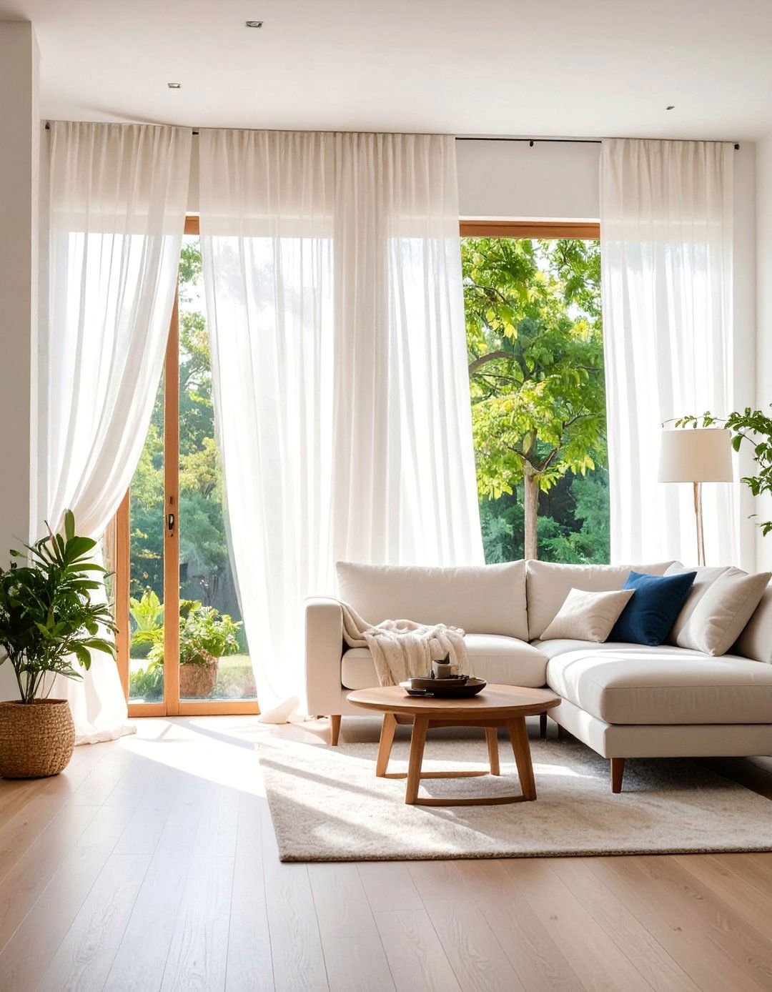Sheer Living Room Curtains for Natural Light Enhancement - 25 Living Room Curtain Ideas