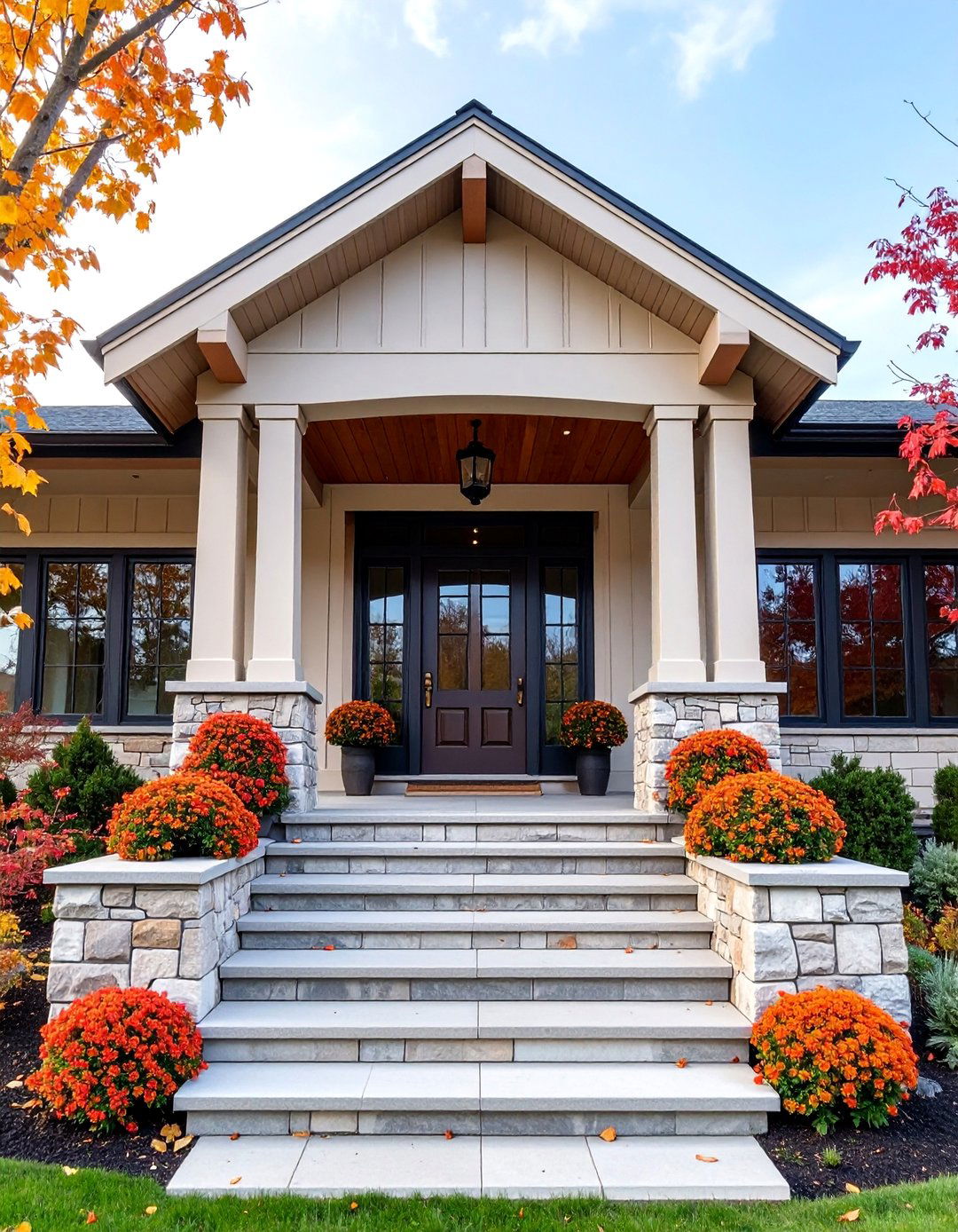 Sherwin Williams Alabaster Contemporary Craftsman Design - 25 Off-white Paint Colors for Home Exteriors