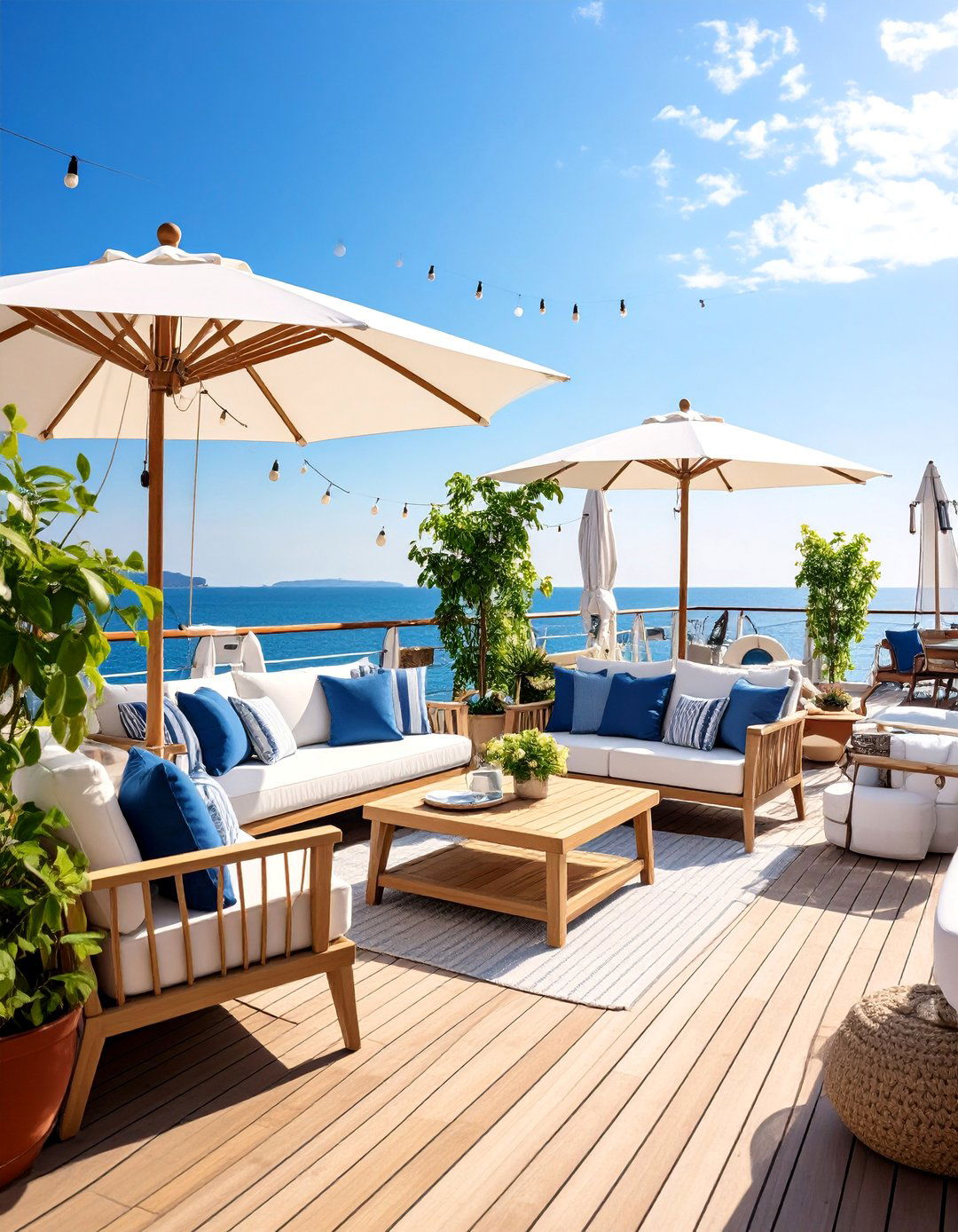 Ship Inspired Outdoor Patio Design - 25 Nautical Decor Ideas